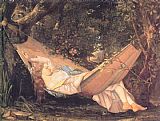 Gustave Courbet Wall Art - The Hammock